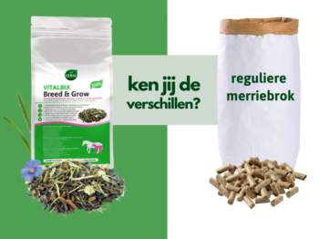 Vitalbix Breed & Grow versus reguliere merriebrok